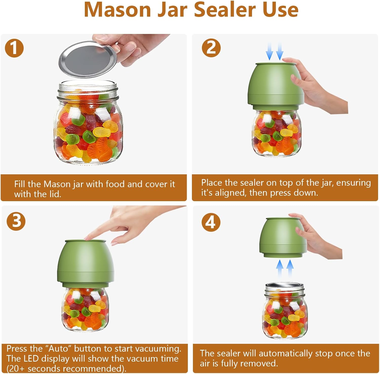 Zivif Electric Mason Jar Vacuum Sealer - Image 4