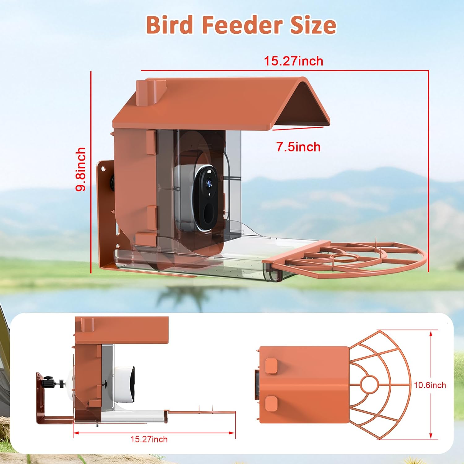 Zivif Smart Outdoor Bird Feeder with Camera Mount - Image 6
