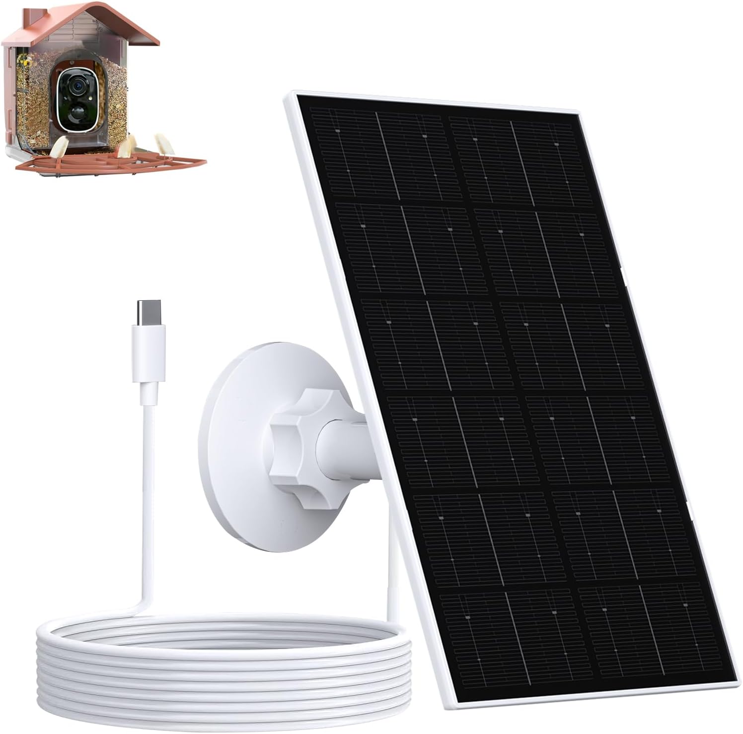 4W Solar Panel for Bird Feeder Camera