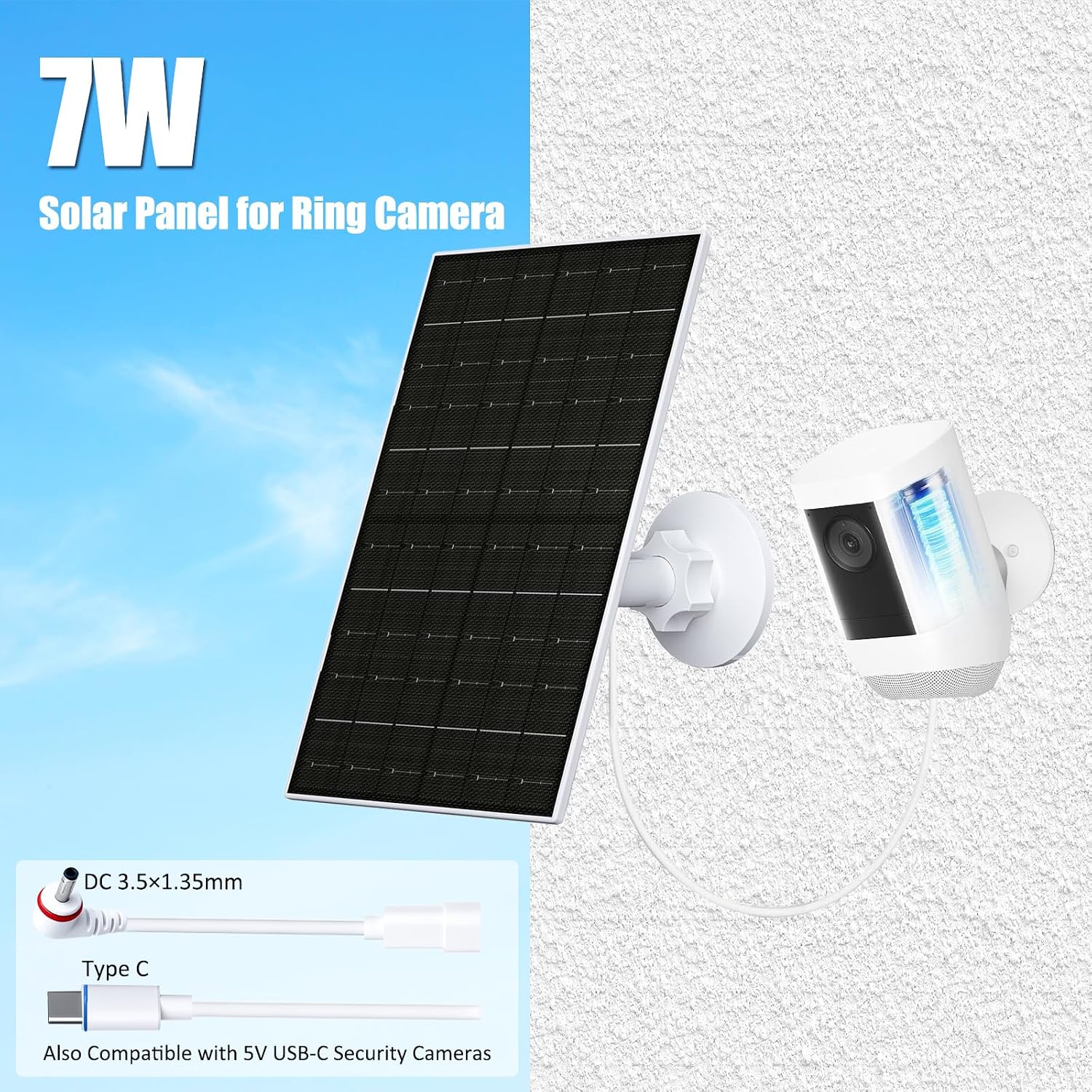 7W Solar Panel for Ring Camera - Image 4