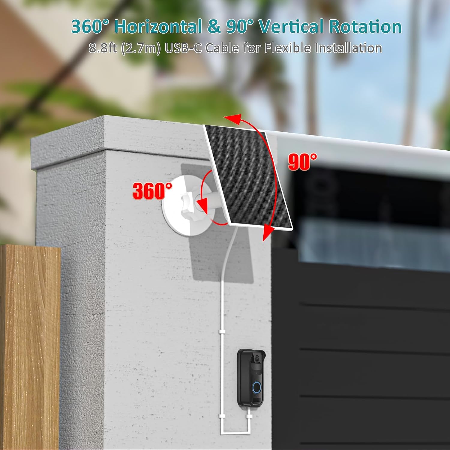2W Solar Panel for Blink Video Doorbell - Image 5