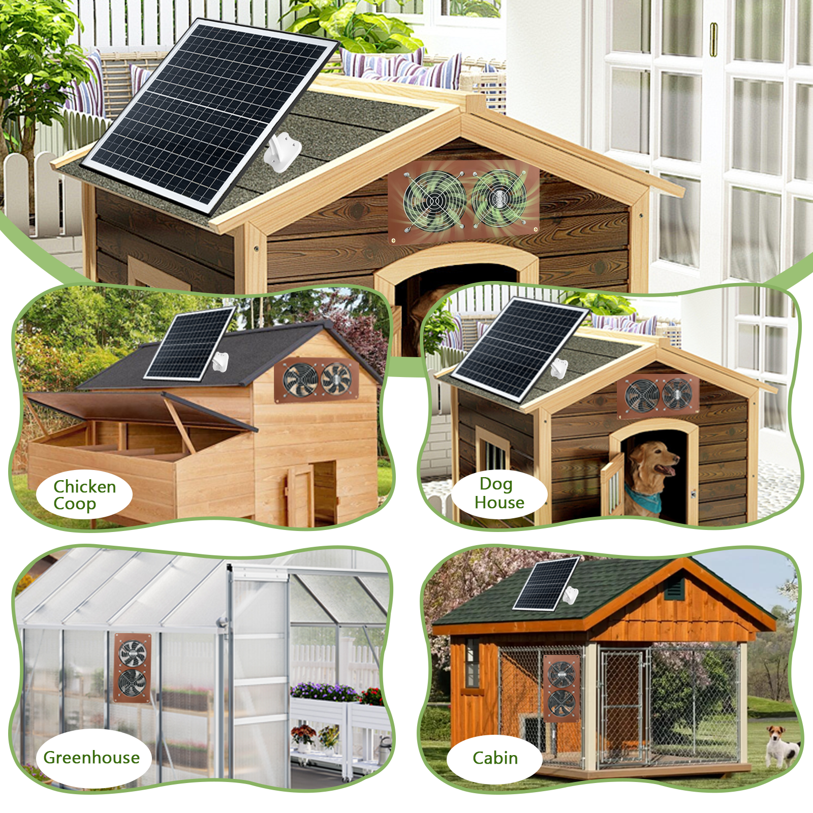 Zivif 20W Solar Powered Fan Kit for Chicken Coop - Image 7