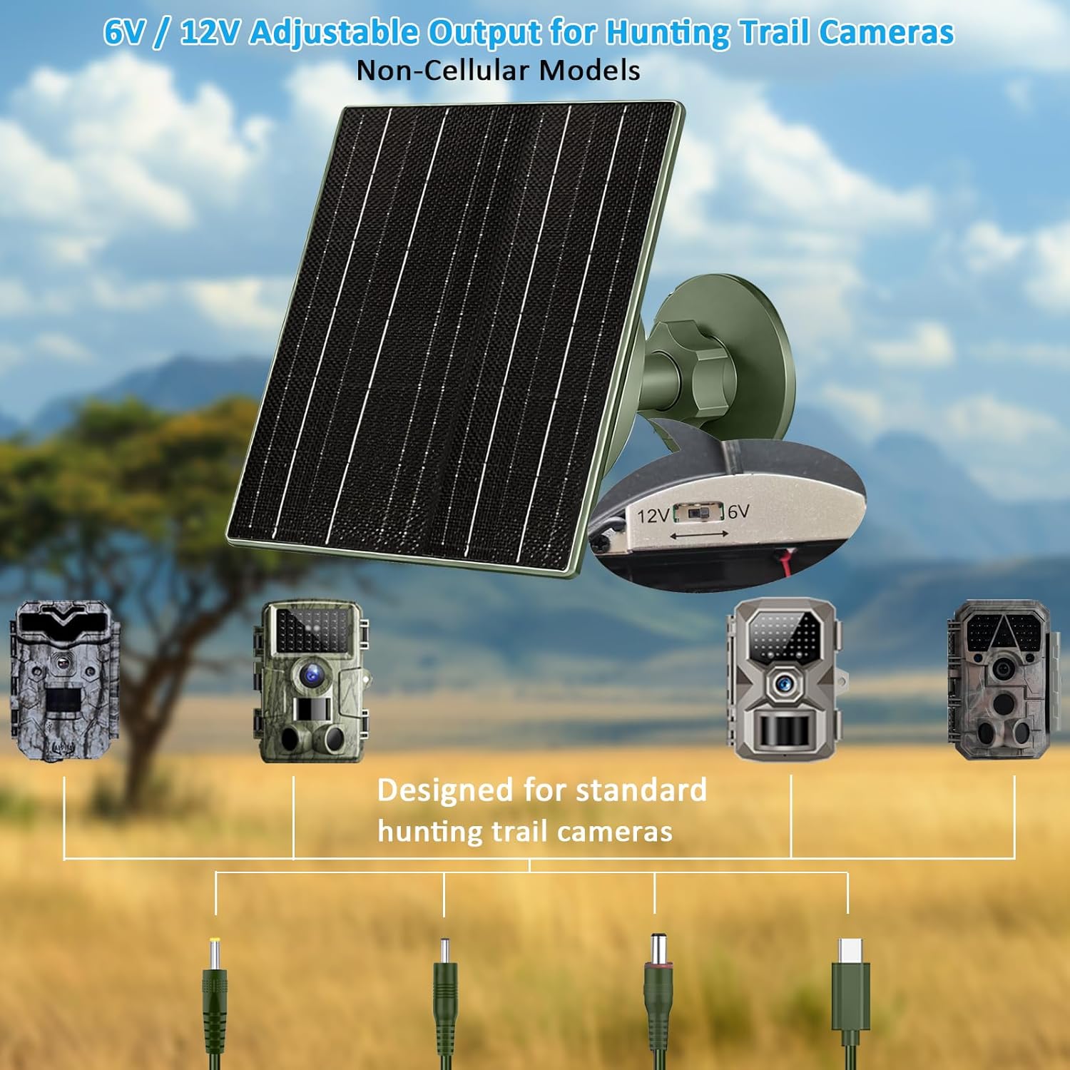 5W Solar Panel with 5200mAh Battery for Trail Cameras - Image 4