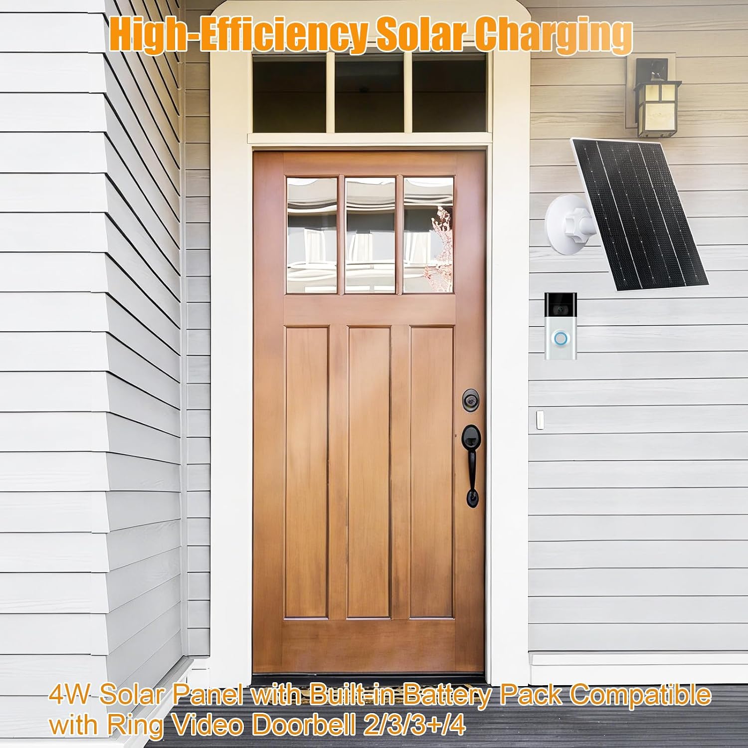 VUEBEE 4W Solar Panel for Ring Video Doorbell 2, 3, 3 Plus and 4, 2 Pack - Image 6