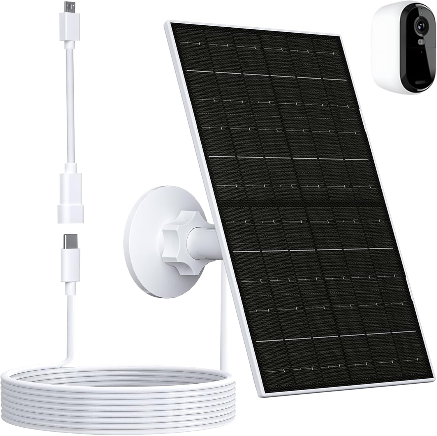 VUEBEE 7W Solar Panel Charger for Arlo Essential 2K, XL, Spotlight Camera
