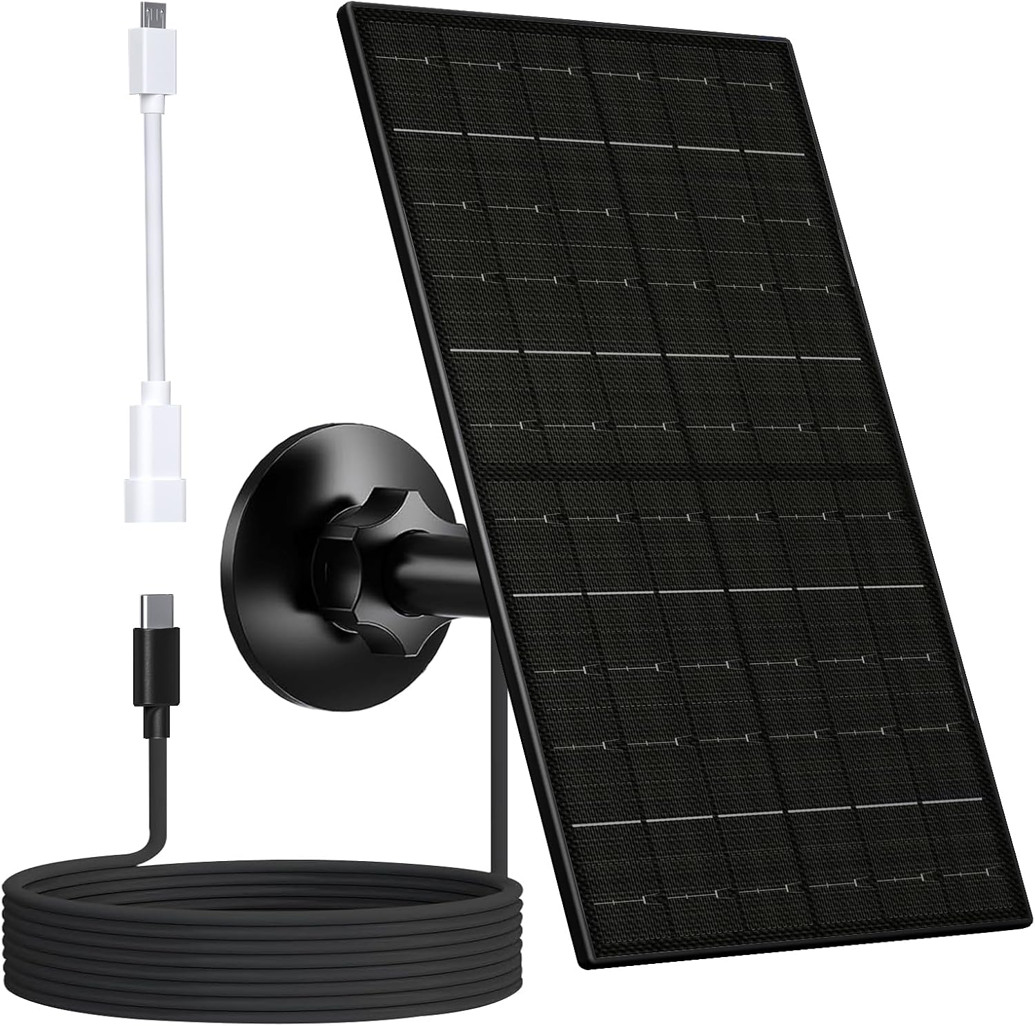 VUEBEE 7W Solar Panel for Eufycam, USB-C to Micro USB Adapter