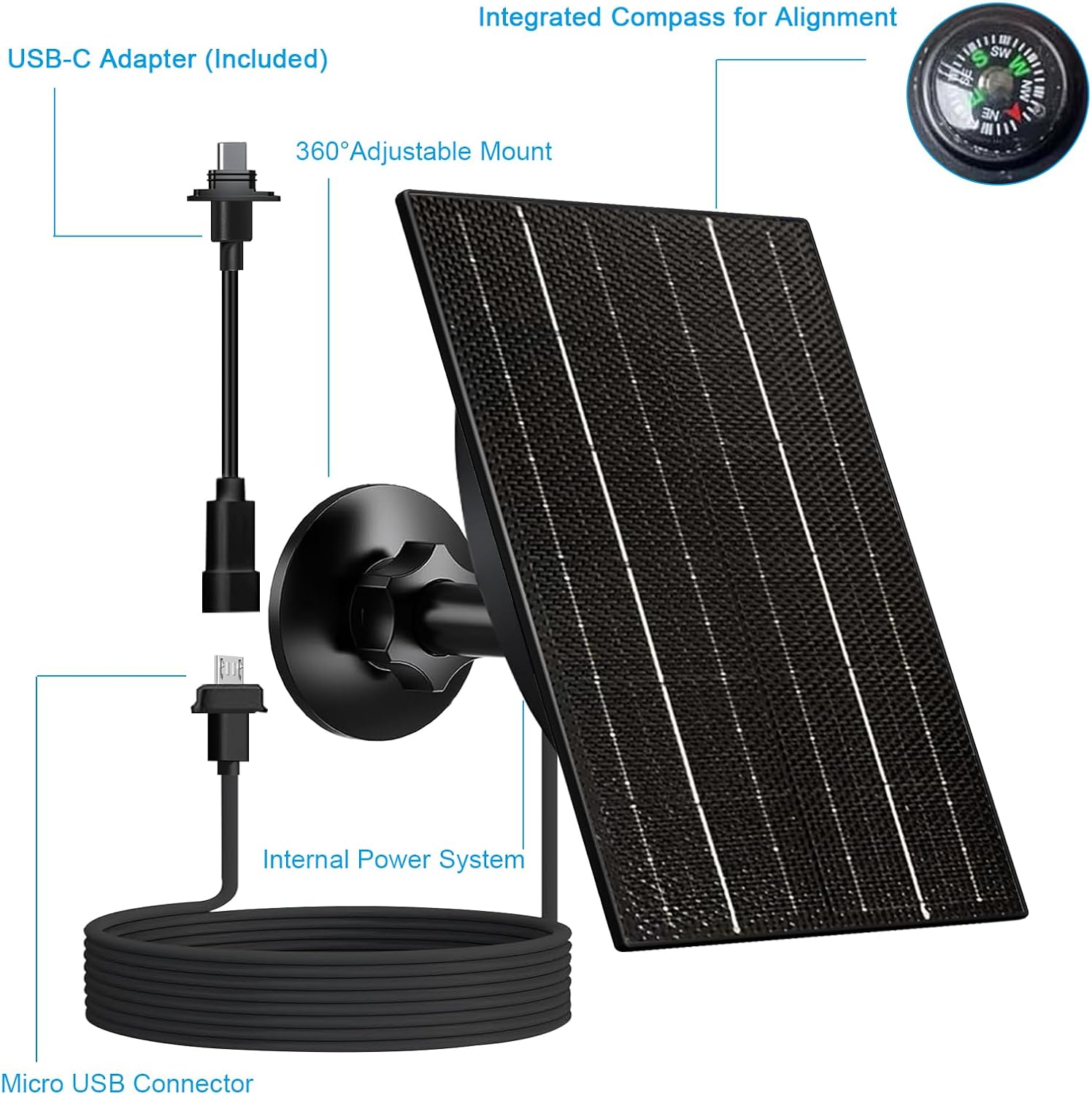 VUEBEE 4W Solar Panel for Blink Outdoor 4, 3, XT2 and XT Camera - Image 4