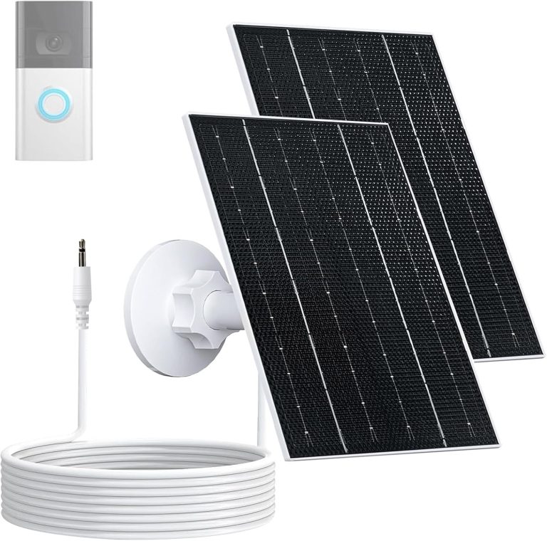 VUEBEE 4W Solar Panel for Ring Video Doorbell 2, 3, 3 Plus and 4, 2 Pack