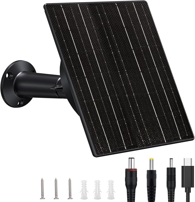 VUEBEE 10W Solar Panel with 10400mAh Battery for Security Cameras