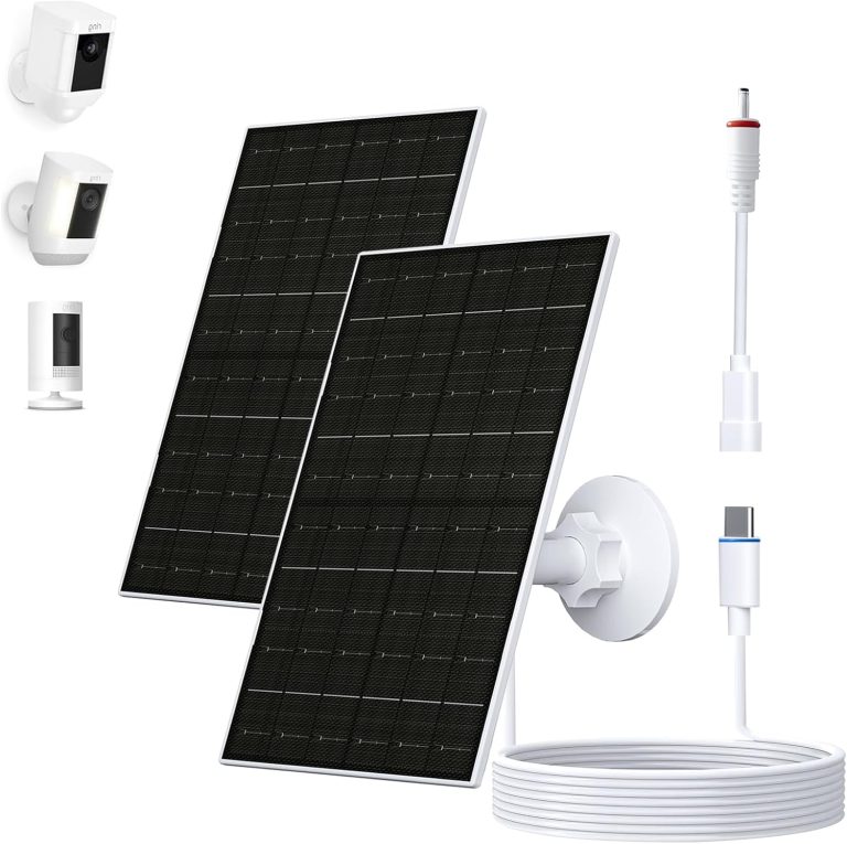 VUEBEE 7W Solar Panel for Ring Camera, Stick Up and Spotlight Cam, 2 Pack