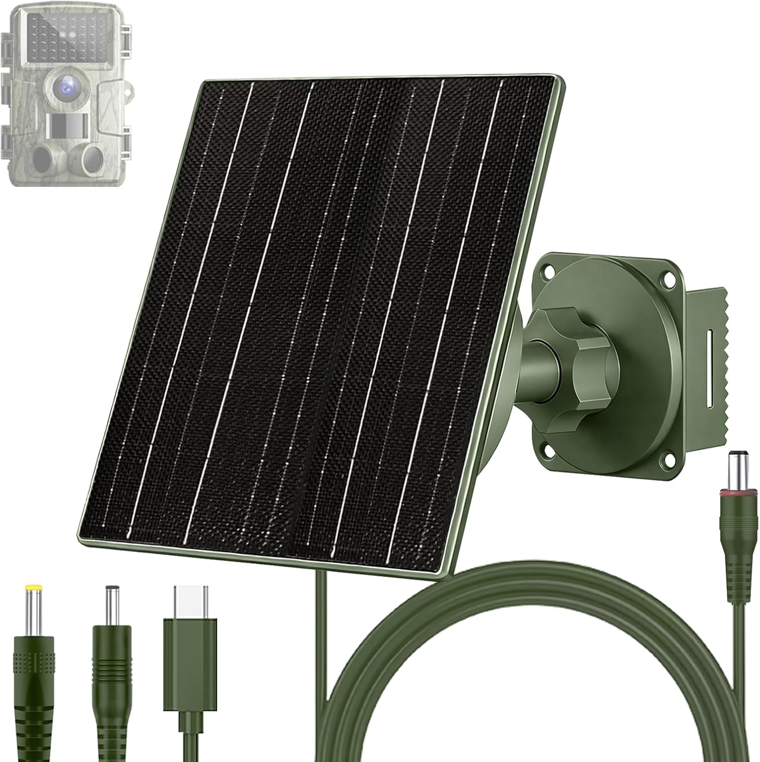 VUEBEE 5W Solar Panel with 5200mAh Battery for Trail Cameras