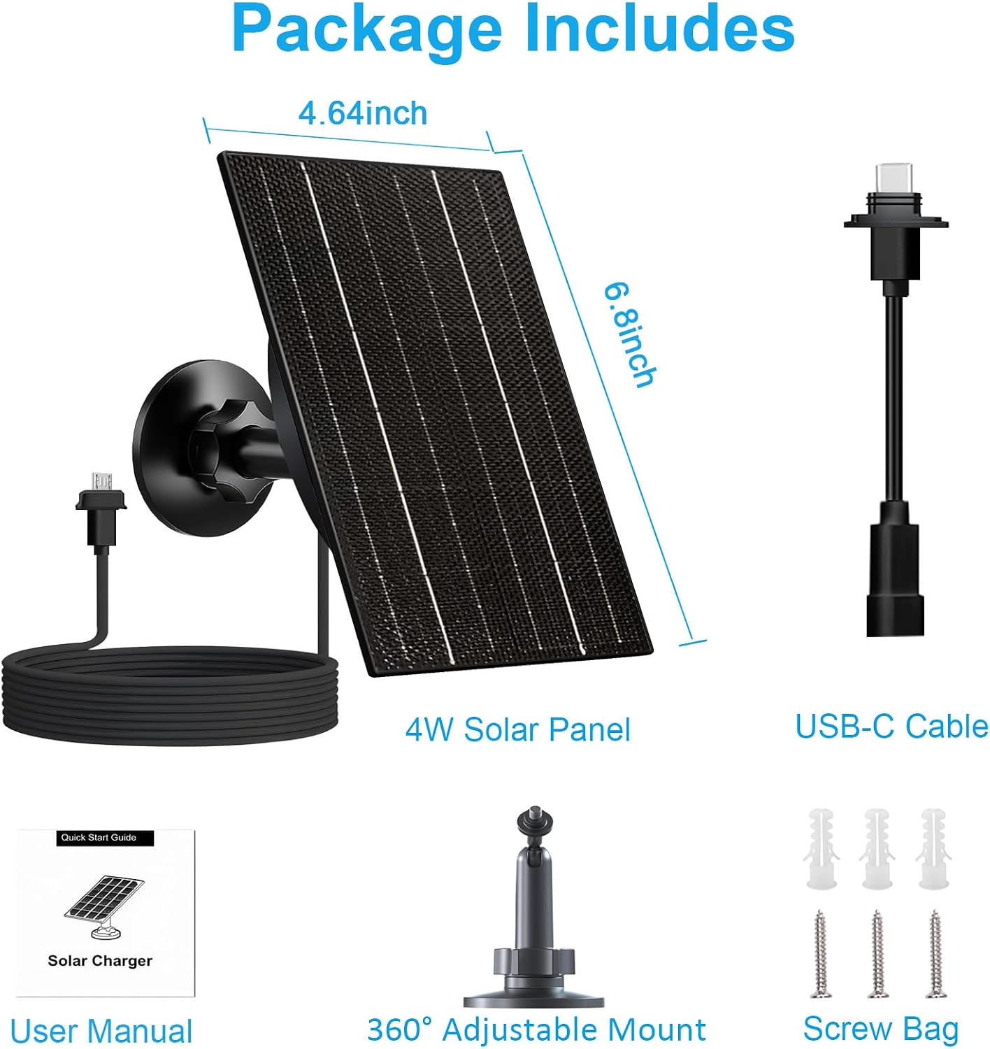 VUEBEE 4W Solar Panel for Blink Outdoor 4, 3, XT2 and XT Camera - Image 3