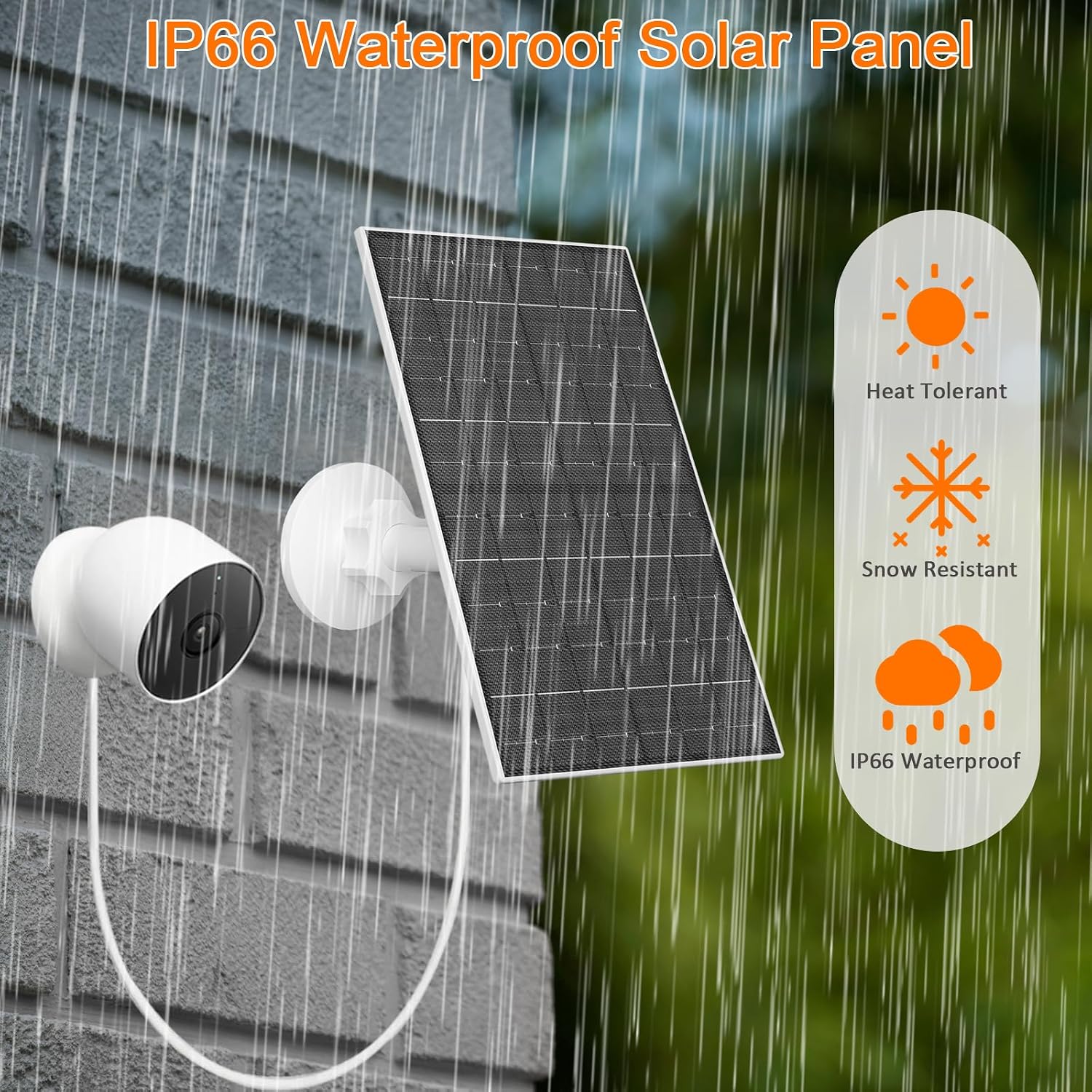 VUEBEE 7W Solar Panel for Nest Cam Outdoor Indoor Battery, 2 Pack - Image 6