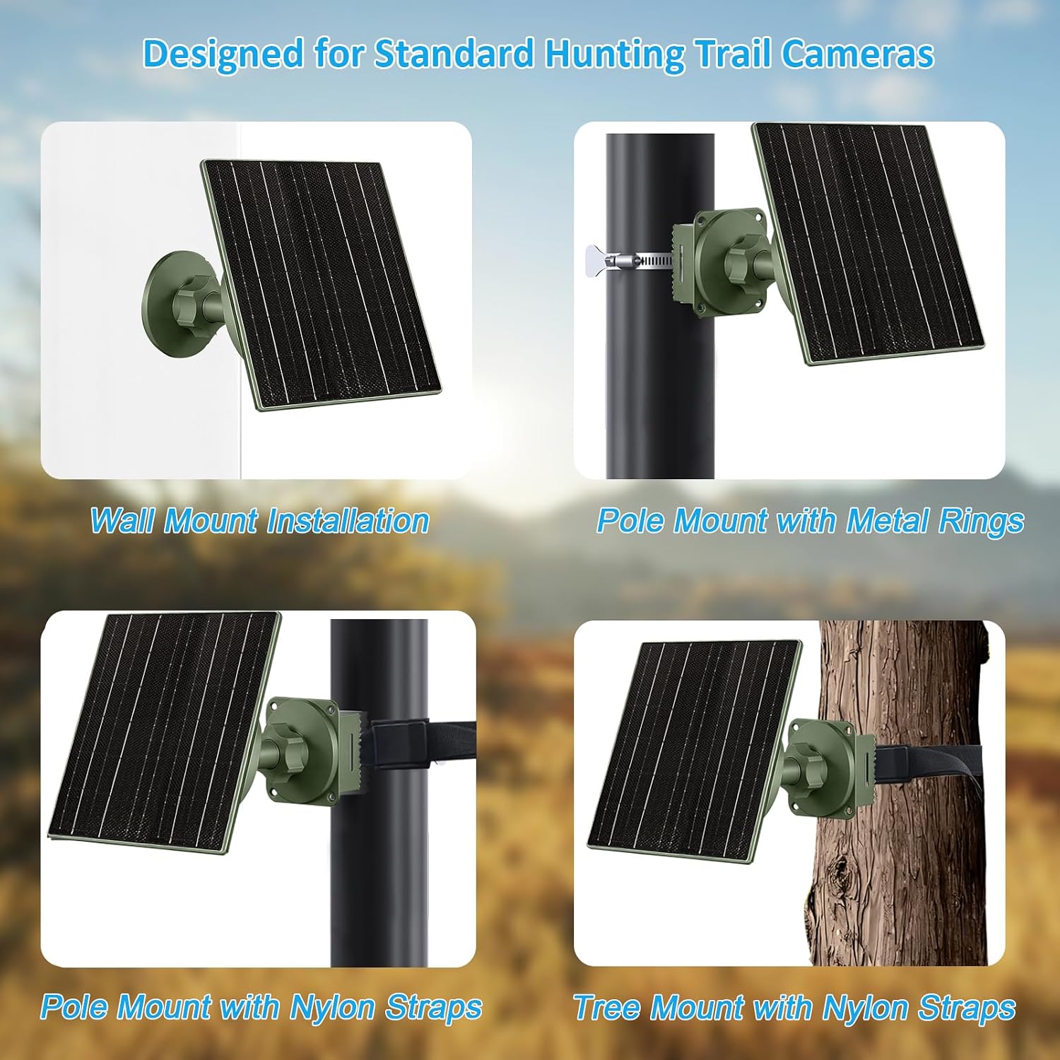 VUEBEE 5W Solar Panel with 5200mAh Battery for Trail Cameras - Image 4