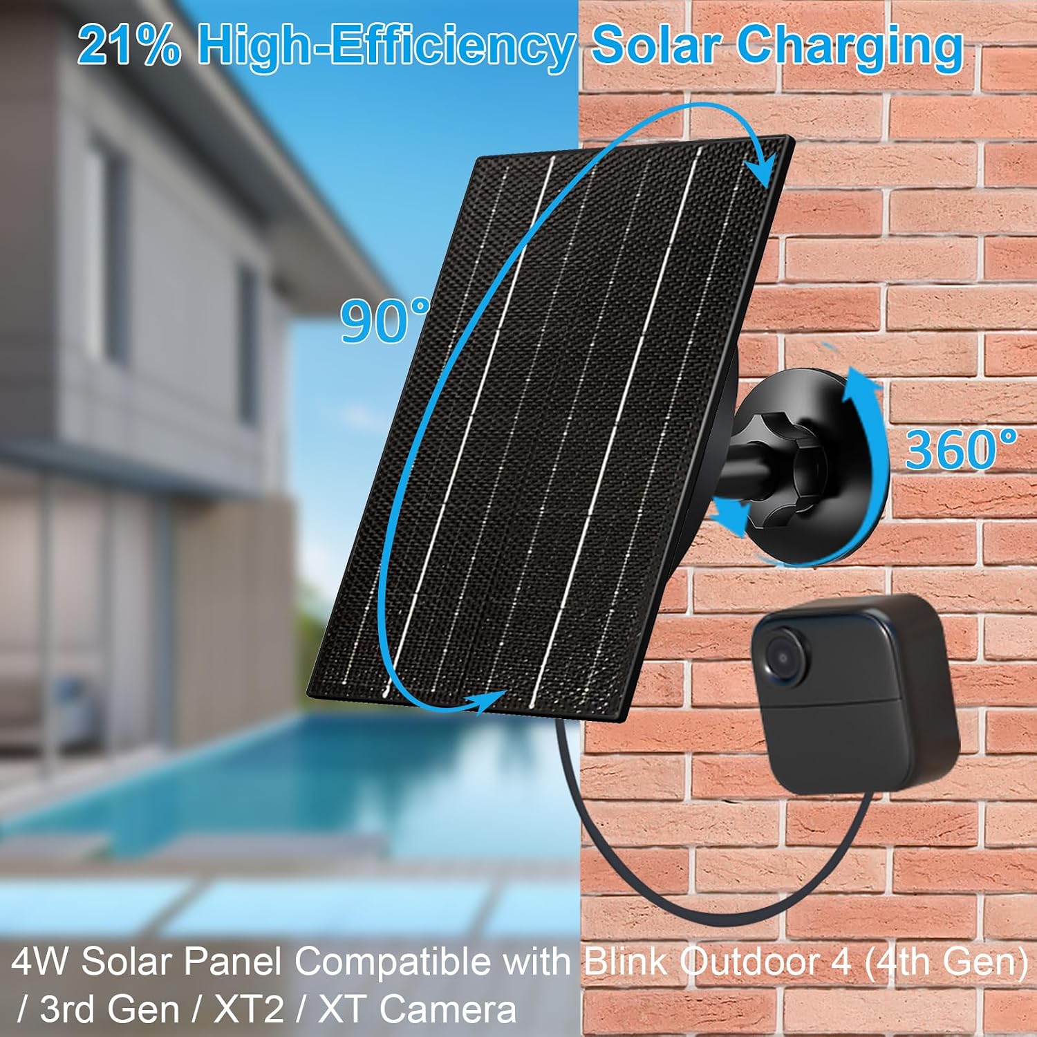 VUEBEE 4W Solar Panel for Blink Outdoor 4, 3, XT2 and XT Camera - Image 6